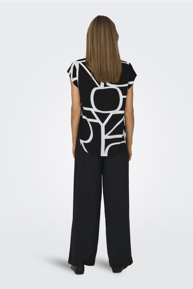 ONLVIC S/S AOP TOP NOOS PTM 15161116 Black/Maritime g